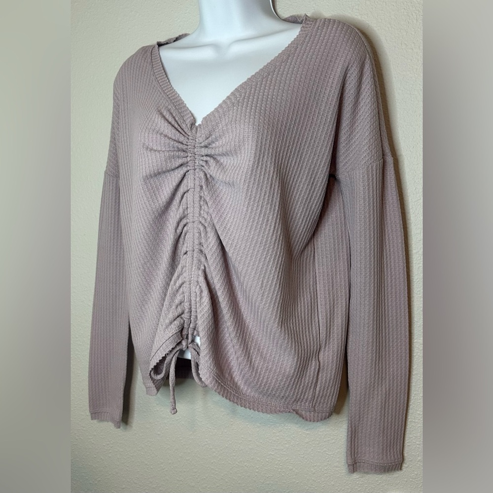 Aeropostale Juniors Lilac Purple Waffle Knit Top Size XS